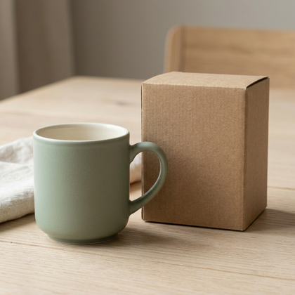 Sage Green Rounded Handle Cup
