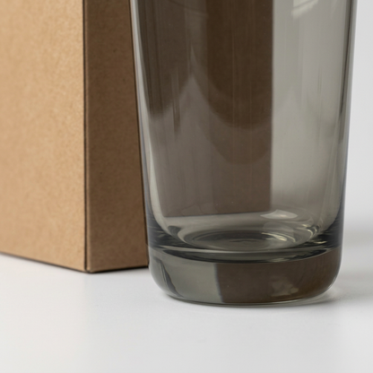 Smoke Gray Tapered Drinking Glass - AI concept body and base detail