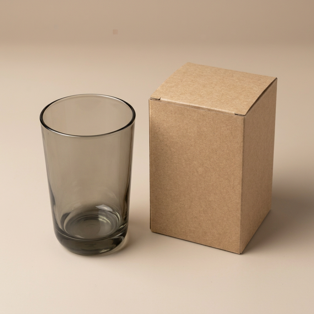 Smoke Gray Tapered Drinking Glass - AI concept elevated view