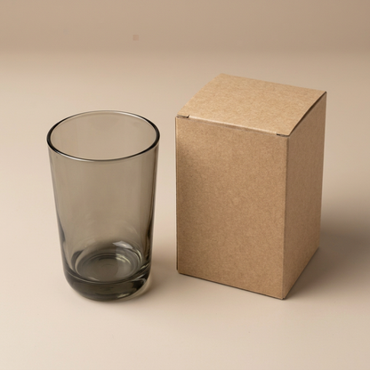 Smoke Gray Tapered Drinking Glass - AI concept elevated view