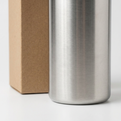Brushed Silver Straight-Sided Tumbler - AI concept body and base detail