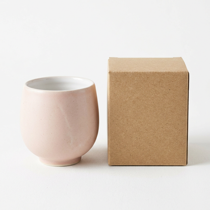 Blush Rounded Handleless Cup - AI concept white-background view
